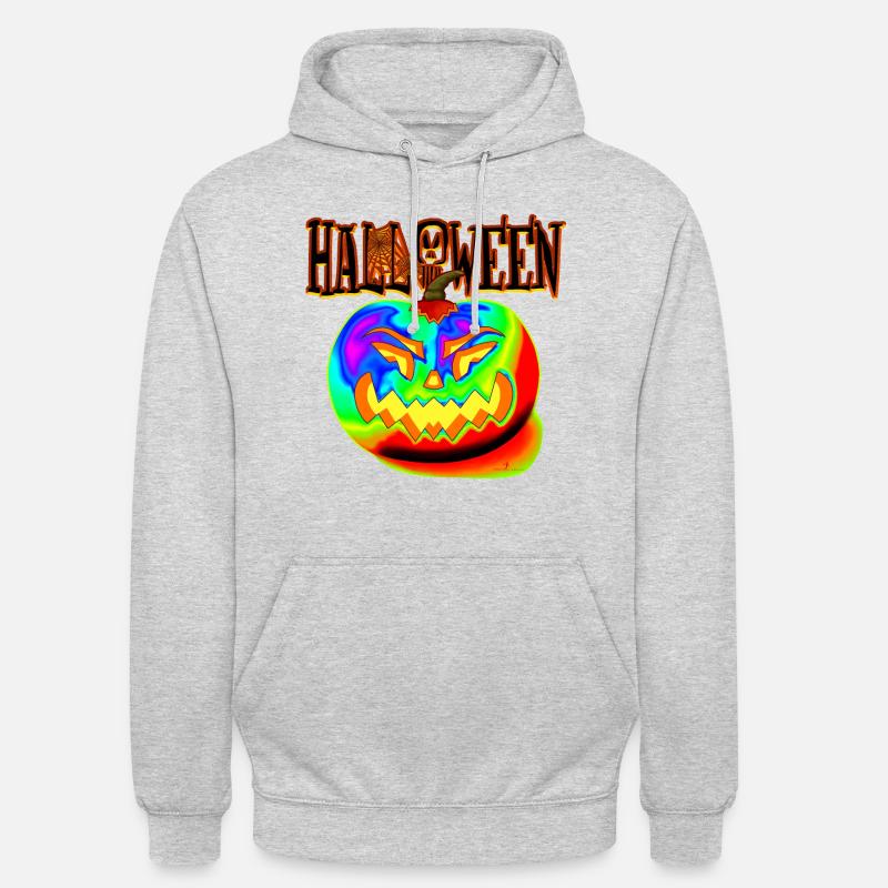 HELLOWEEN REGENBOGEN - Unisex Hoodie - Hellgrau meliert