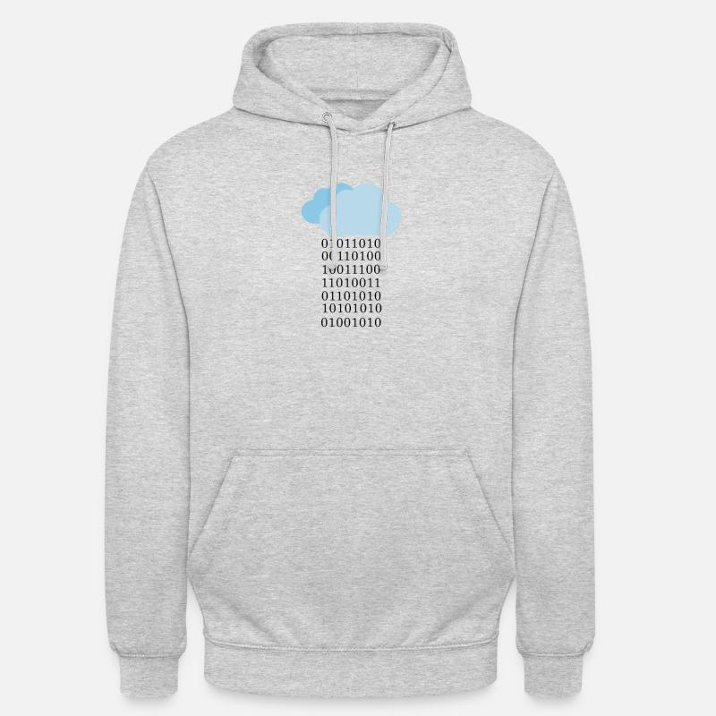 Cloud computing - Binary cloud - Unisex Hoodie - light heather grey