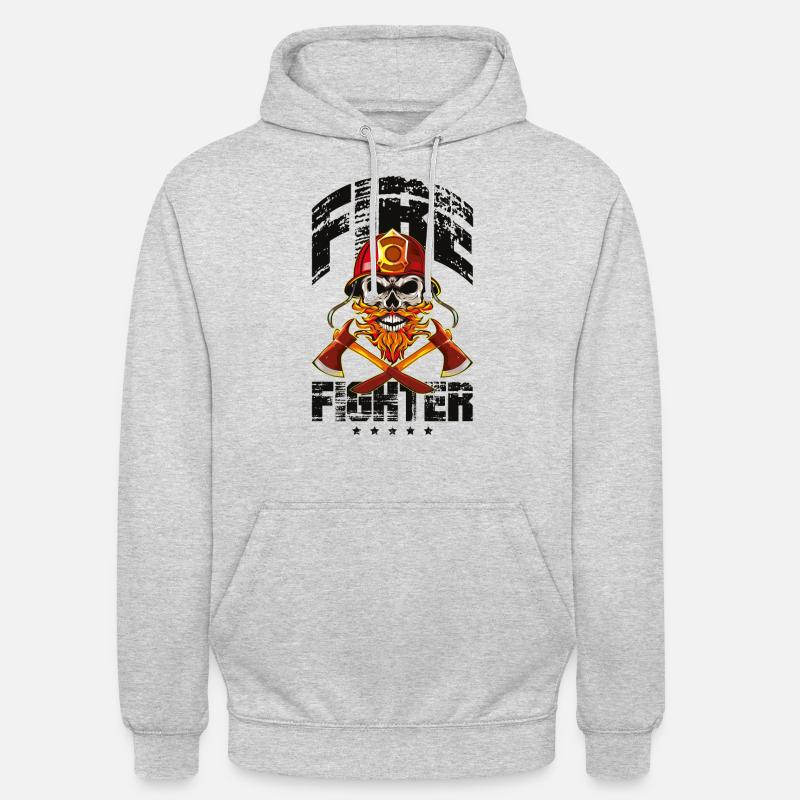 Firefighter Firefighter Skeleton - Unisex Hoodie - light heather grey