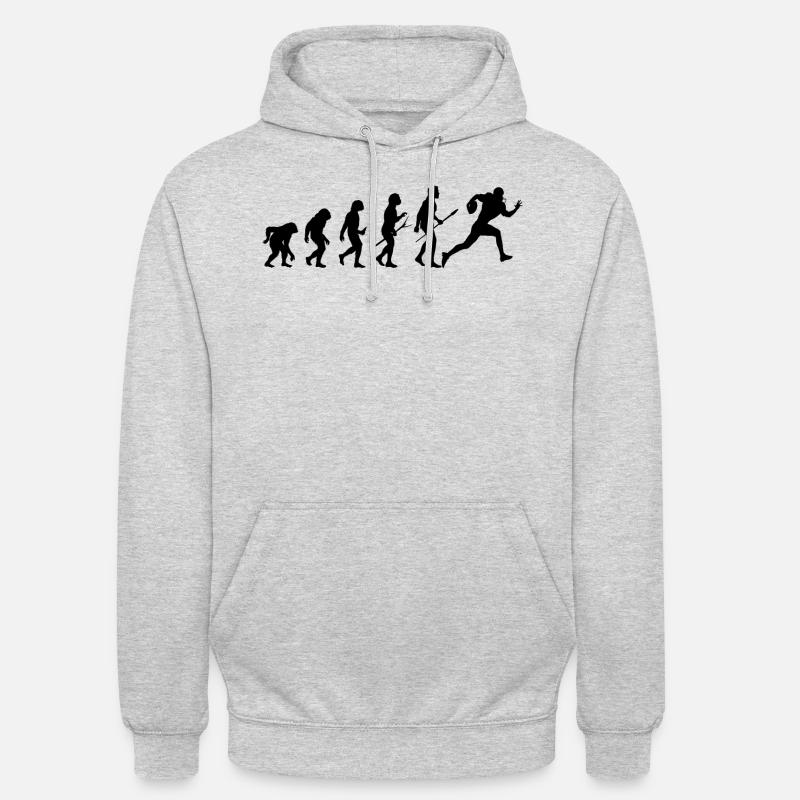 rugby evolution - Sweat-shirt à capuche unisexe - gris clair chiné