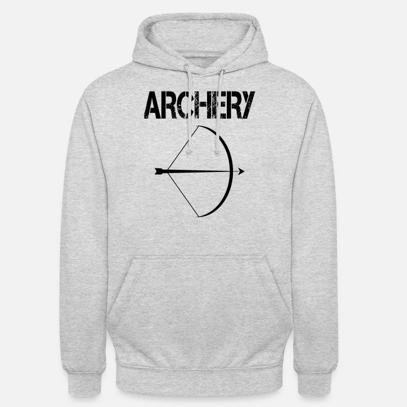 archery tir à l’arc flèche arc - Sweat-shirt à capuche unisexe - gris clair chiné