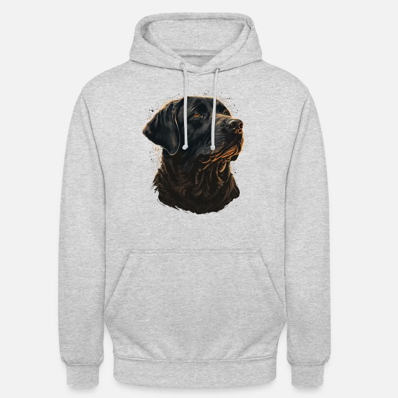 Schöne Labrador Retriever Illustration - Unisex Hoodie - Hellgrau meliert