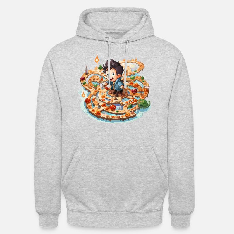 Le coureur de labyrinthe - Sweat-shirt à capuche unisexe - gris clair chiné