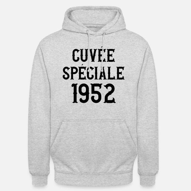 Cuvée spéciale 1952 - Sweat-shirt à capuche unisexe - gris clair chiné