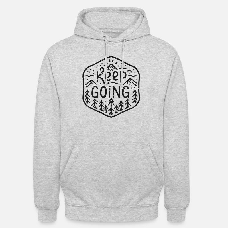 Keep going - Sweat-shirt à capuche unisexe - gris clair chiné