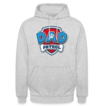 Paw Patrol Dad Patrol Papa - Unisex Hoodie - Hellgrau meliert - Vorne - Alina (178cm) & Michal (187cm)