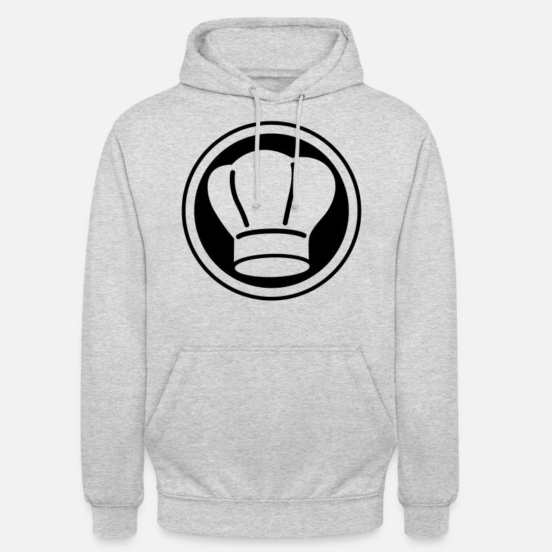 Cercle du chapeau de chef - Sweat-shirt à capuche unisexe - gris clair chiné