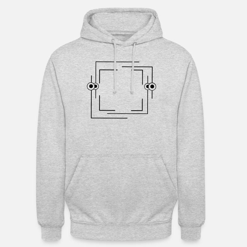 Black border Dash line Basic text Unisex Hoodie