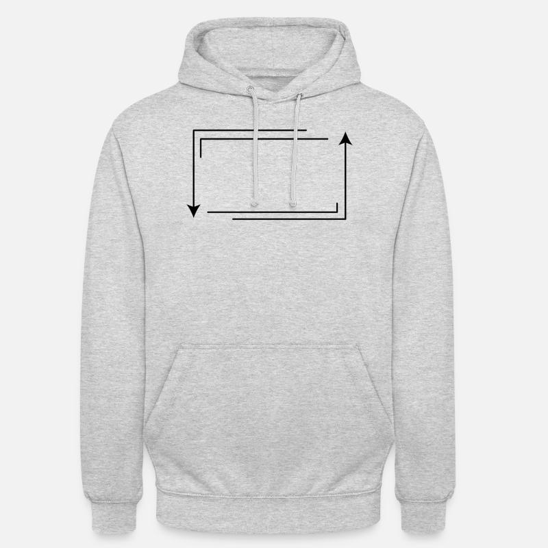 Arrow Frame Rectangular Shape Decoration Unisex Hoodie