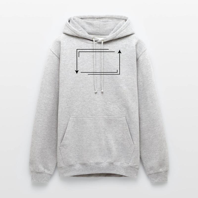 Arrow Frame Rectangular Shape Decoration Unisex Hoodie