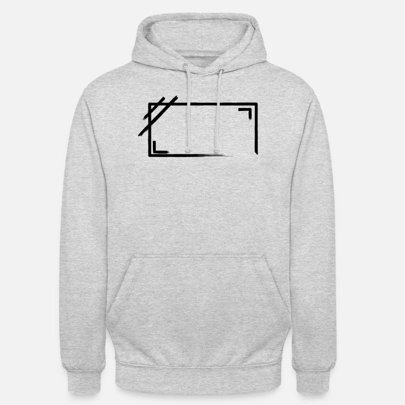 Weathered Rectangular Frame Strokes - Unisex Hoodie - light heather grey