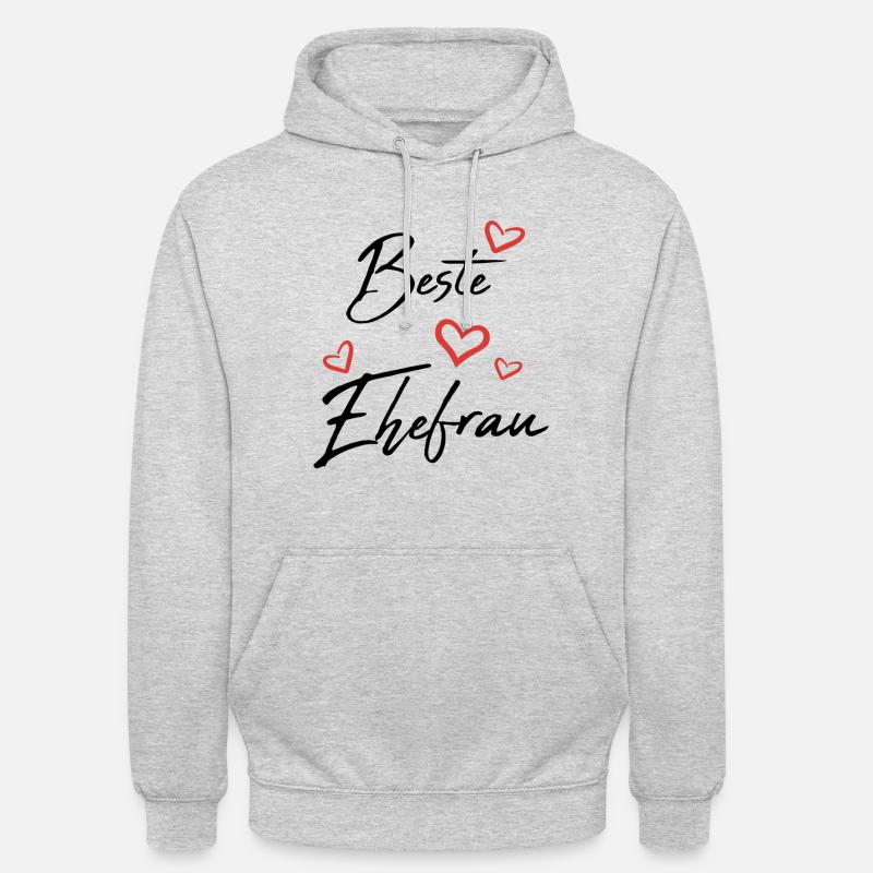 Beste Ehefrau - Unisex Hoodie - Hellgrau meliert