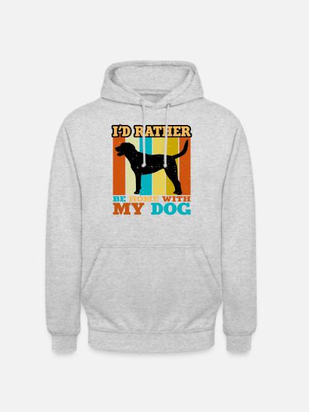 Goldador Dog Lover Silhouette Vintage Sunset - Unisex Hoodie - light heather grey
