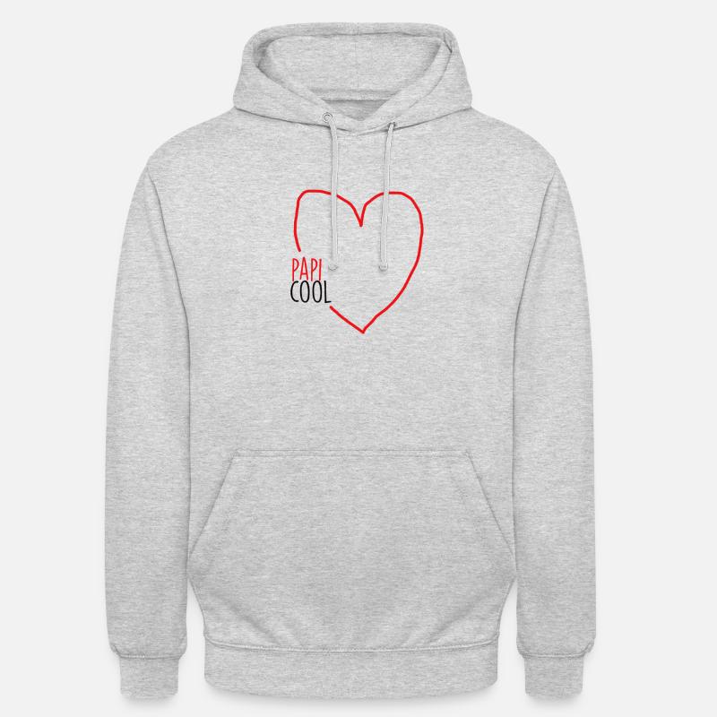 papi cool - Sweat-shirt à capuche unisexe - gris clair chiné