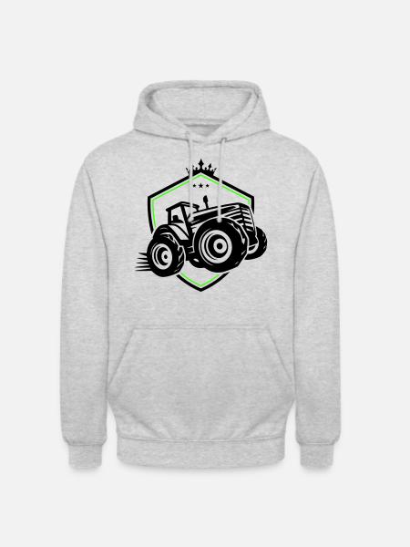 Tractor Silhouette Agriculture - Unisex Hoodie - light heather grey