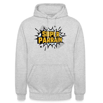 Super godfather - Unisex Hoodie - light heather grey - Front - Alina (178cm) & Michal (187cm)