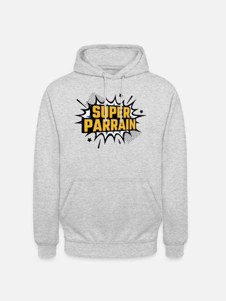 Super parrain - Sweat-shirt à capuche unisexe - gris clair chiné