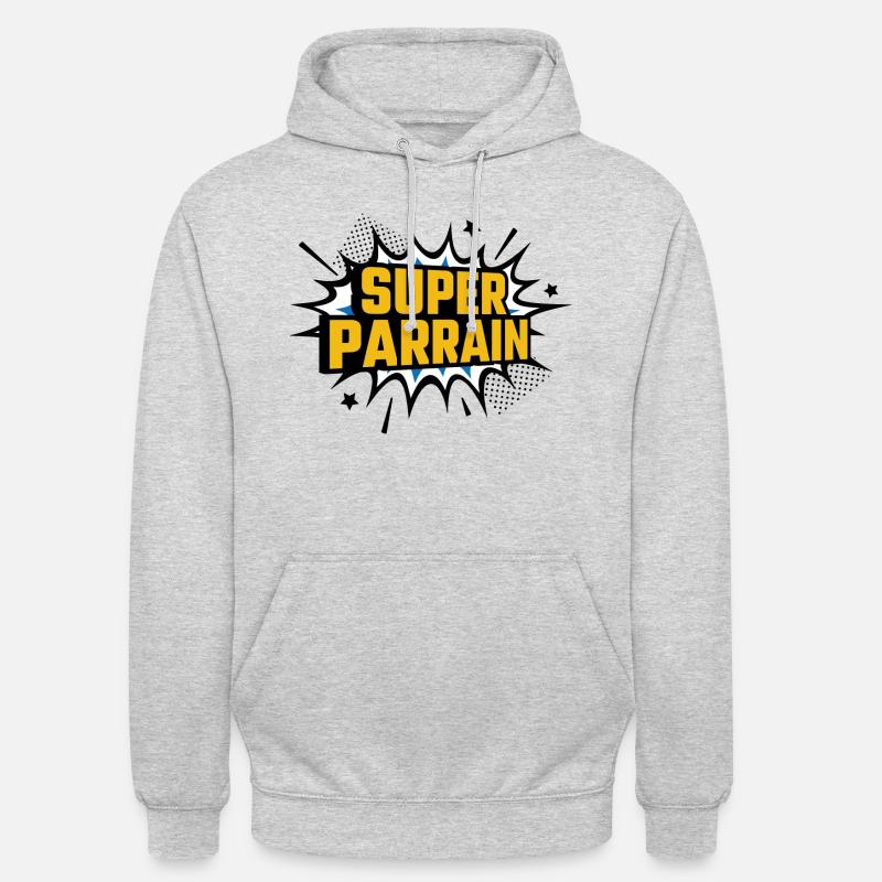 Super parrain - Sweat-shirt à capuche unisexe - gris clair chiné