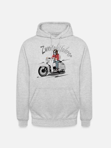 Simson Schwalbe Zweitaktfahrer - Unisex Hoodie - Hellgrau meliert