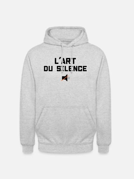 L'Art Du Silence - Sweat-shirt à capuche unisexe - gris clair chiné
