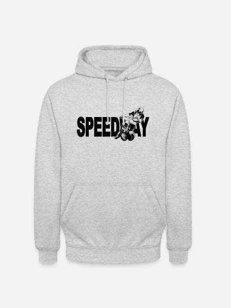 Speedway Racing - Unisex Hoodie - Hellgrau meliert