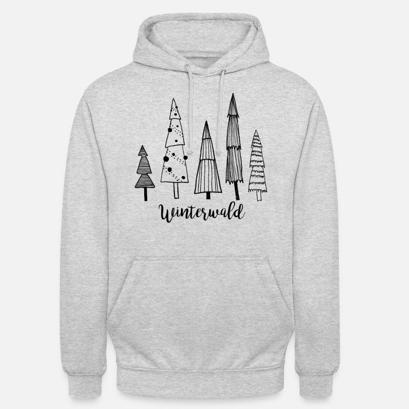 Winterwald - Unisex Hoodie - Hellgrau meliert