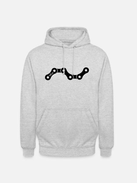 Velo-Kette - Unisex Hoodie - Hellgrau meliert