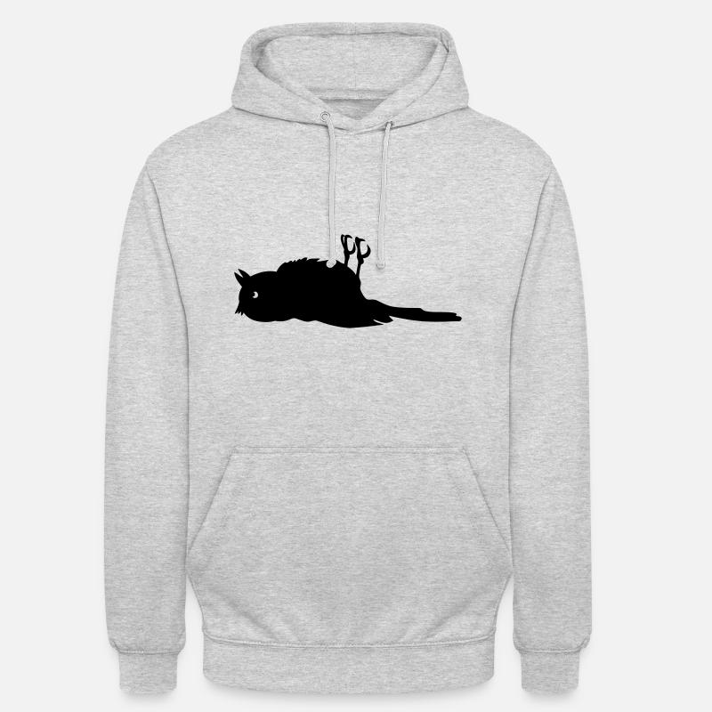 Vogel tot bird dead - Unisex Hoodie - Hellgrau meliert