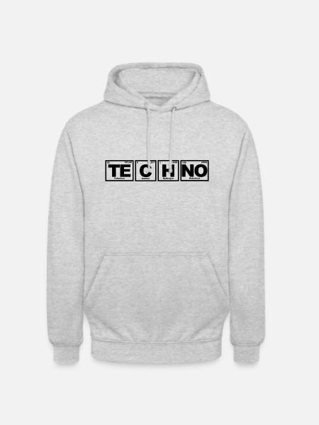 Techno : Chemistry - Periodic Table - Unisex Hoodie - light heather grey