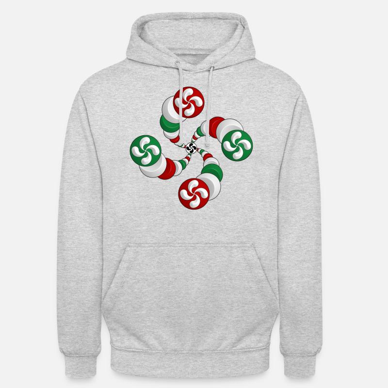 Croix Basque 2021 - Sweat-shirt à capuche unisexe - gris clair chiné