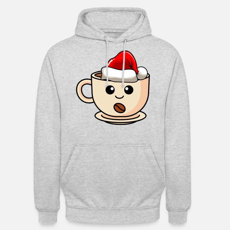 Café Noël BD Noël - Sweat-shirt à capuche unisexe - gris clair chiné
