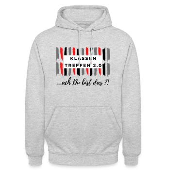 Klassentreffen 2.0 - Ach Du bist das - Unisex Hoodie - Hellgrau meliert - Vorne - Alina (178cm) & Michal (187cm)