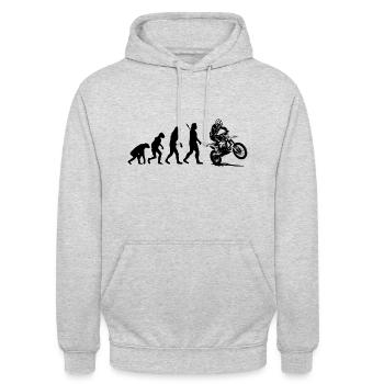 Evolution Enduro - off-road - motorcycle terrain sport - Unisex Hoodie - light heather grey - Front - Alina (178cm) & Michal (187cm)