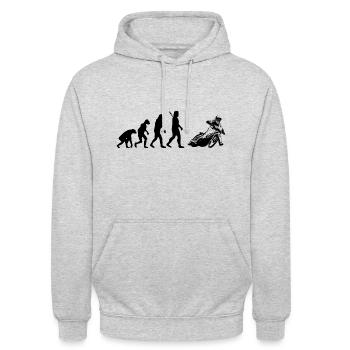 Evolution Speedway - Unisex Hoodie - Hellgrau meliert - Vorne - Alina (178cm) & Michal (187cm)