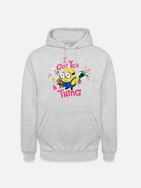 Minions Bob With Flowers I Got You A Thing - Unisex Hoodie - light heather grey