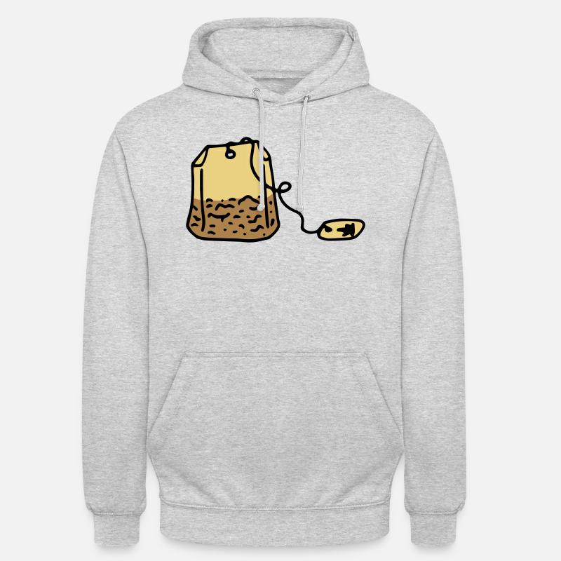 Tee Teebeutel Teetrinker Tea time - Unisex Hoodie - Hellgrau meliert