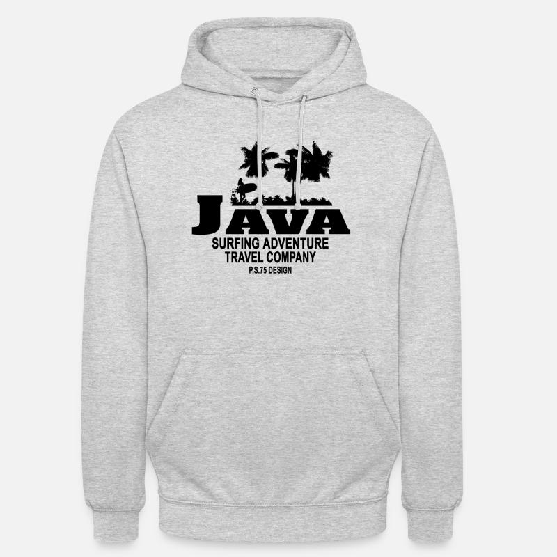 Java - Indonesia - Surfing - Unisex Hoodie - light heather grey