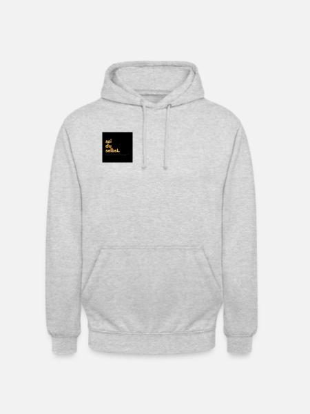 Sei du selbst - Unisex Hoodie - Hellgrau meliert