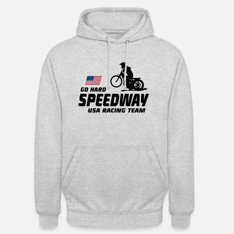 Speedway - Motorcycle Speedway - Sweat-shirt à capuche unisexe - gris clair chiné