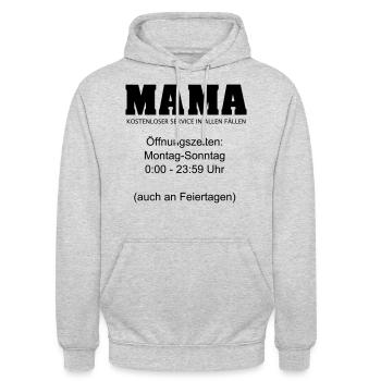 Mama Muttertag Service 24/7 1c - Unisex Hoodie - Hellgrau meliert - Vorne - Alina (178cm) & Michal (187cm)