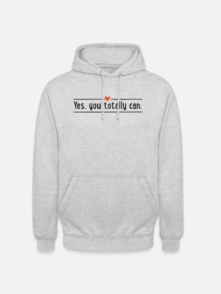 Yes, you totally can - Unisex Hoodie - light heather grey