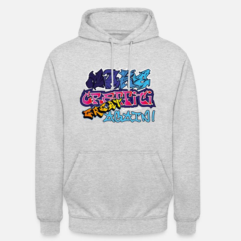 Make Graffiti Great Again - Unisex Hoodie - Hellgrau meliert