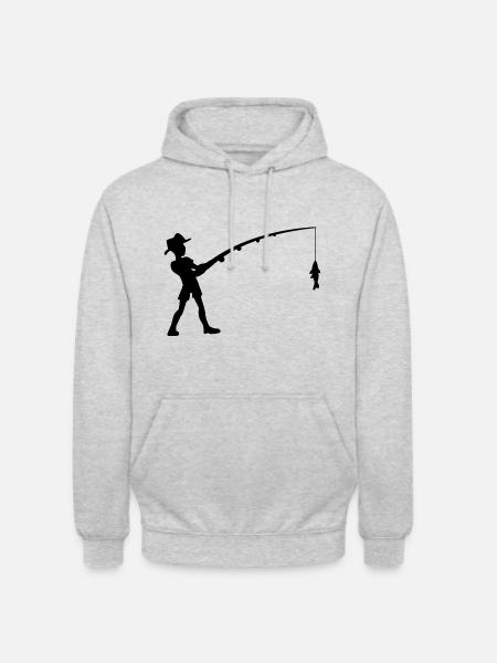 Pêche Pêche Angel - Sweat-shirt à capuche unisexe - gris clair chiné