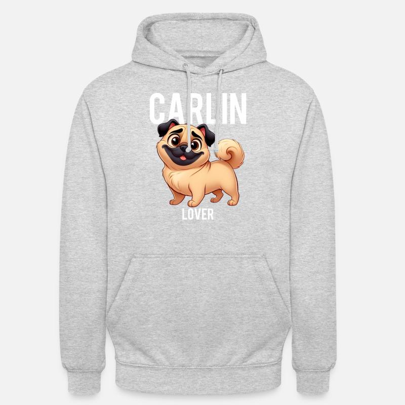 Pug Lover - Unisex Hoodie - light heather grey