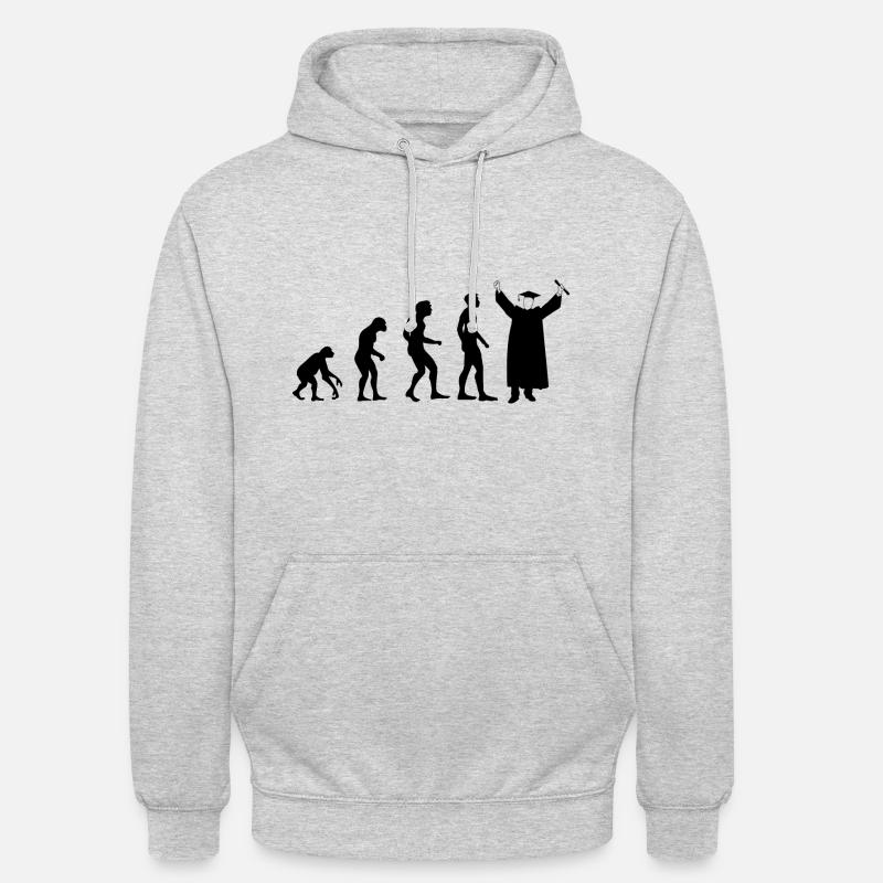 Fin de l’évolution - Sweat-shirt à capuche unisexe - gris clair chiné