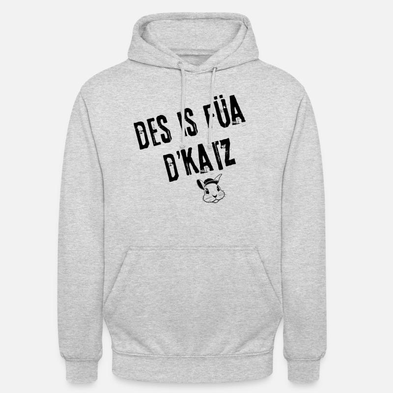 FuaDieKatz_UnterhaltendBayrisch | Redewendung - Unisex Hoodie - Hellgrau meliert