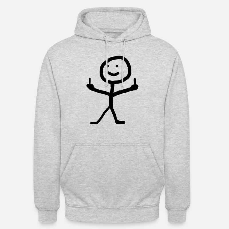 Baisez tous les doigts - Sweat-shirt à capuche unisexe - gris clair chiné