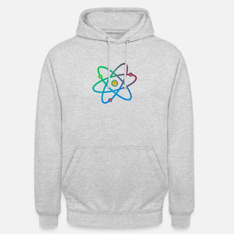 Atome coloré - Sweat-shirt à capuche unisexe - gris clair chiné