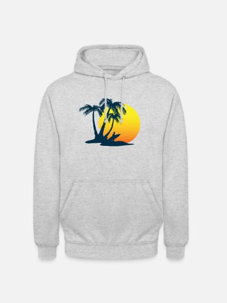 Palm tree - Unisex Hoodie - light heather grey