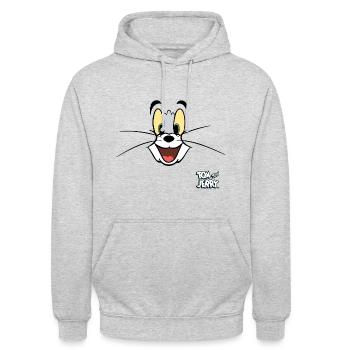 Tom Und Jerry Kostüm Von Tom - Unisex Hoodie - Hellgrau meliert - Vorne - Alina (178cm) & Michal (187cm)